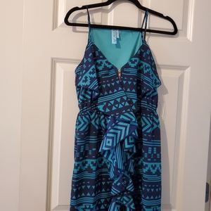 Blue and teal dress